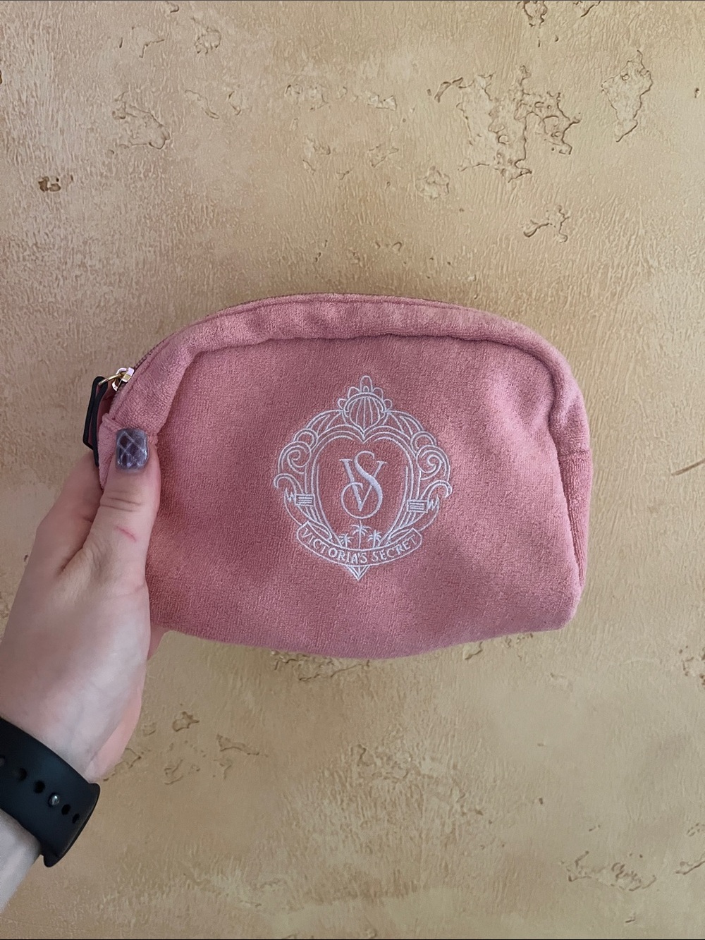 NWT Victoria's Secret Dusty Pink Cosmetic Pouch - Picture 1 of 5